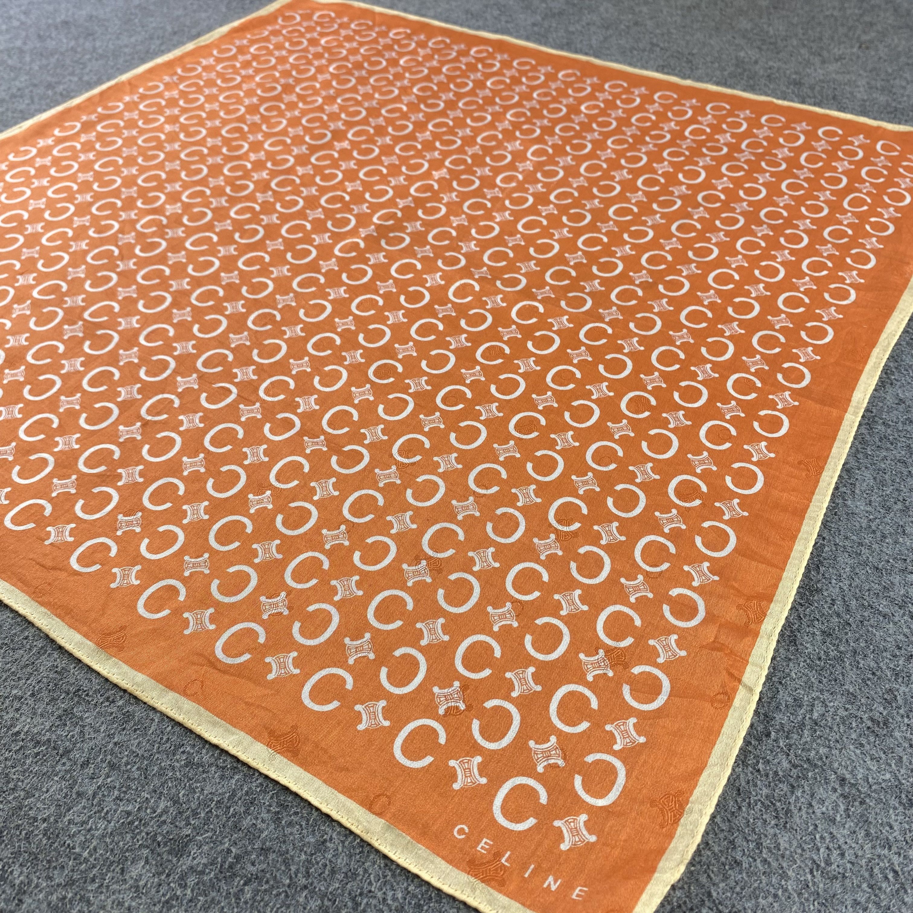 Celine × Vintage Celine Monogram Handkerchief/Neckerchief/Bandana HC718 Size ONE SIZE - 2 Thumbnail