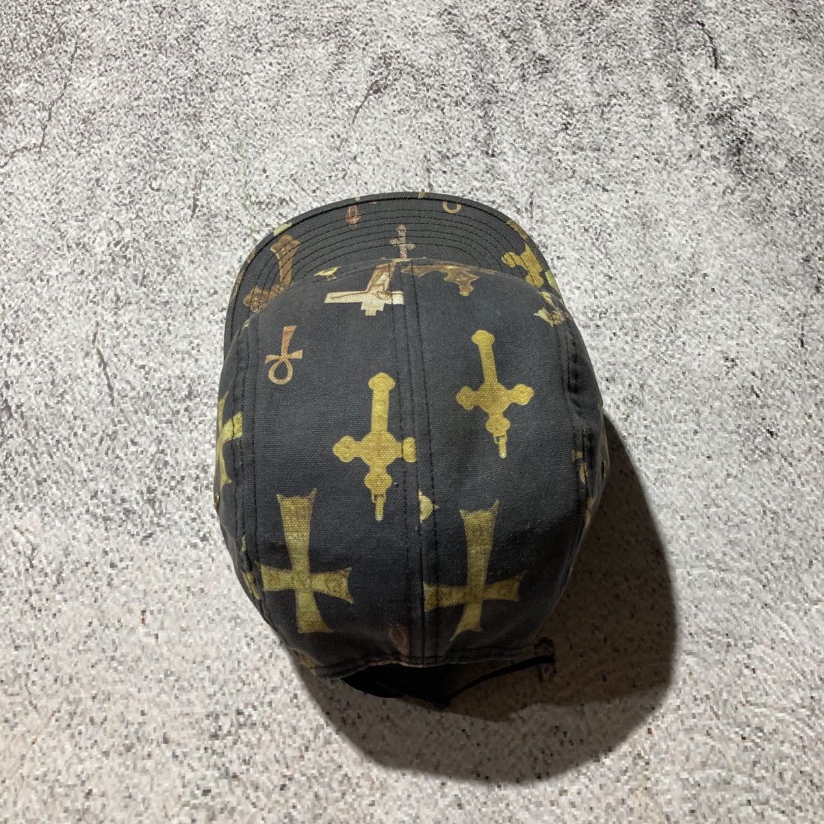 Supreme RARE🔥SS 13 Supreme Crosses Camp Cap Black Washed Size ONE SIZE - 7 Thumbnail