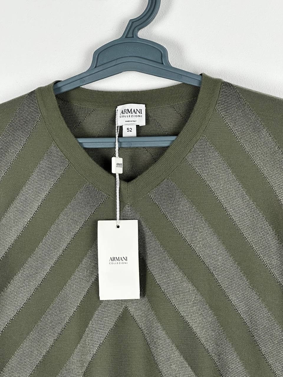 Armani Collezioni Armani Collezioni Jumper Viscose Striped Made In Italy Size US L / EU 52-54 / 3 - 4 Thumbnail