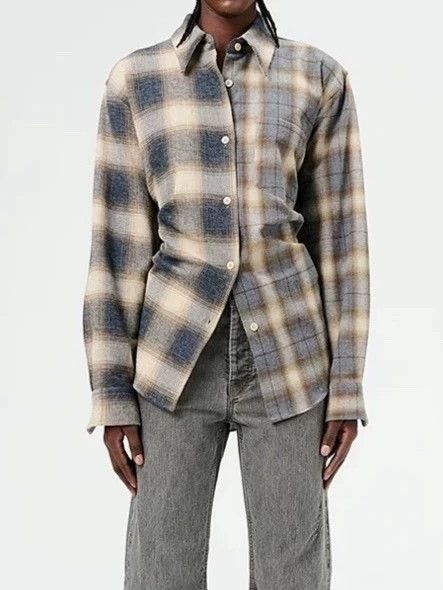 Our Legacy Our Legacy size32 Grain-cotton shirt with plaid Size S / US 4 / IT 40 - 1 Thumbnail