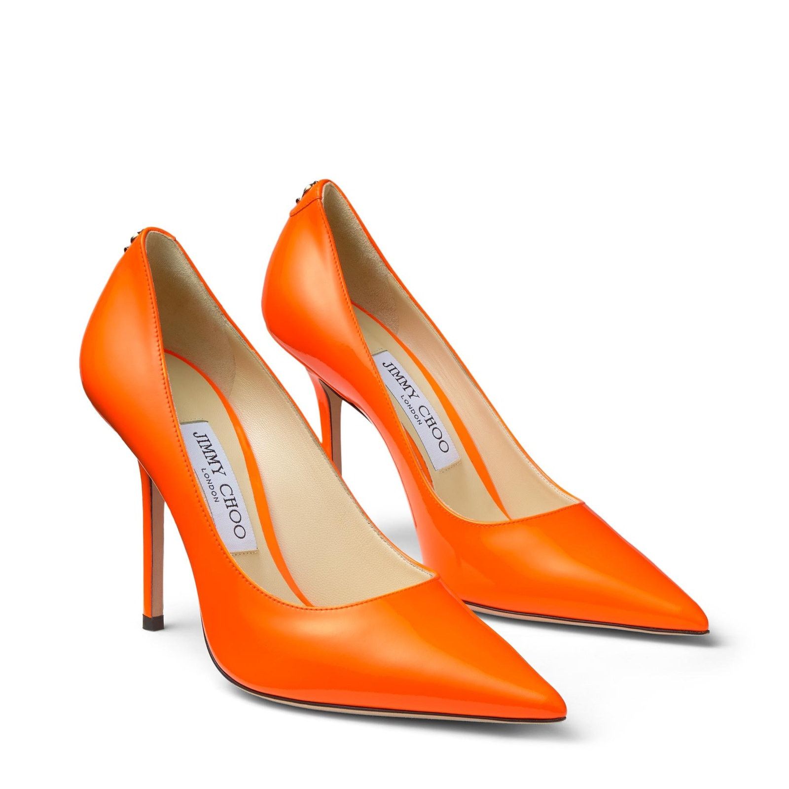 Jimmy Choo Jimmy Choo Love 100 Orange Patent Leather Pumps Size 35.5 EU Size US 5.5 / IT 35.5 - 1 Thumbnail