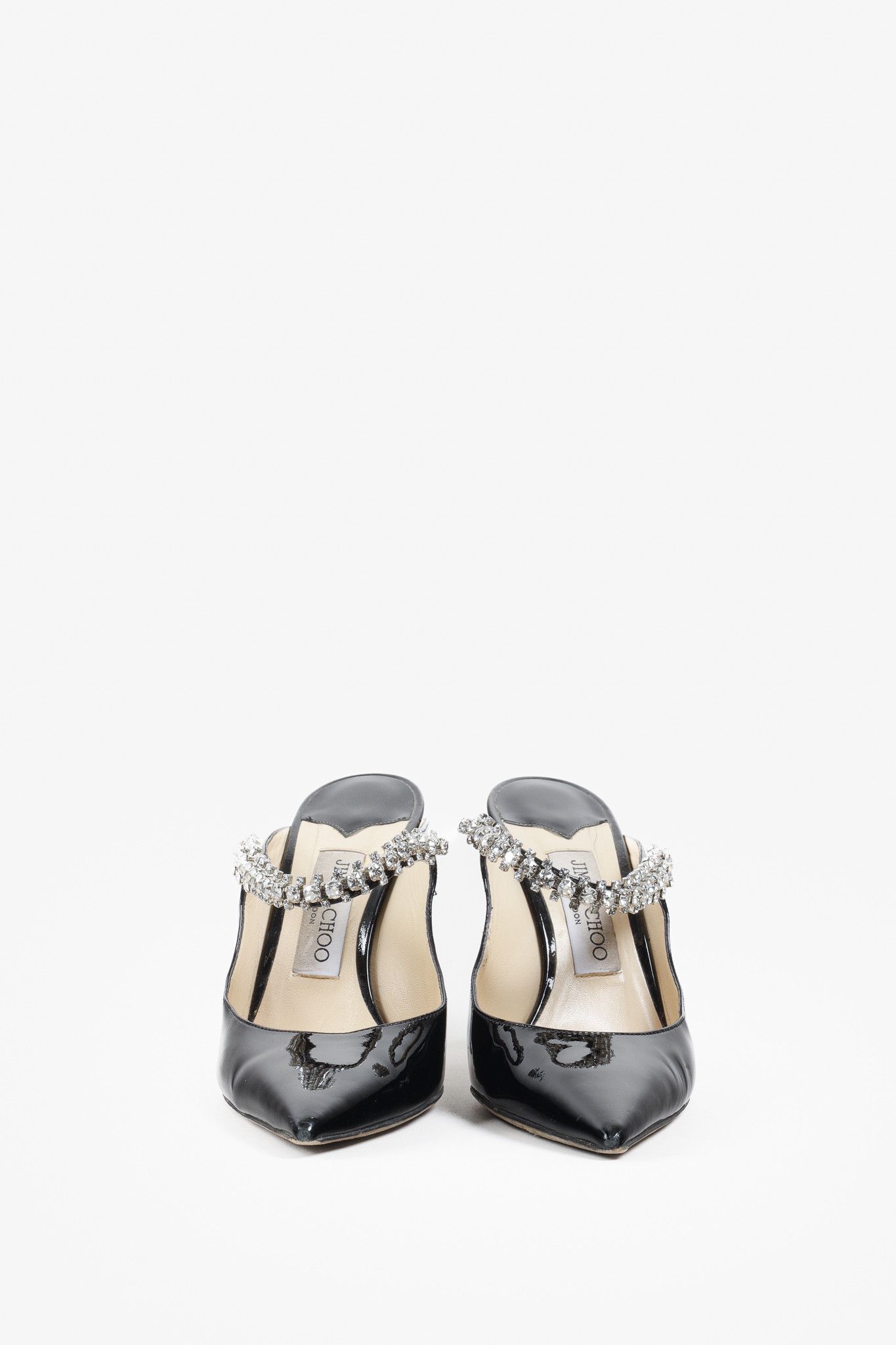 Jimmy Choo Jimmy Choo Black Bling 100 Mules Size US 7 / IT 37 - 2 Thumbnail