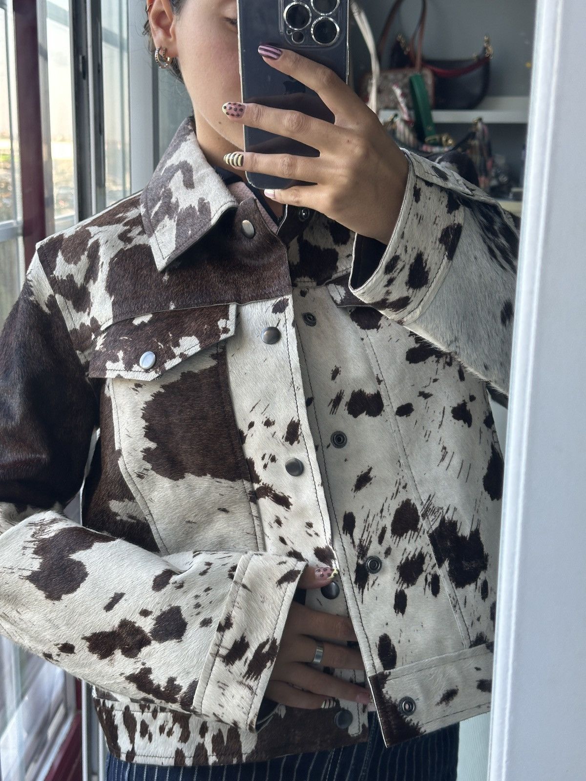Mango Cow 100% leather jacket Size M / US 6-8 / IT 42-44 - 18 Thumbnail