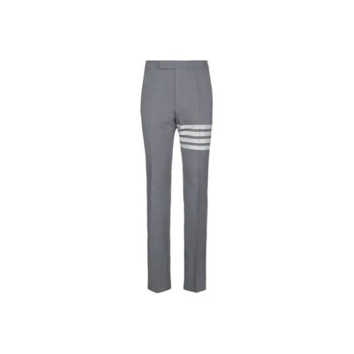 Thom Browne Thom Browne Classic Gray Four-Stripe Trousers Size US 30 / EU 46 - 1 Thumbnail