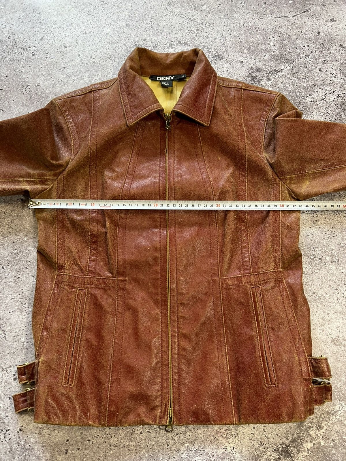 Donna Karan Nice design DKNY zipper leather biker jacket Like Hedi Size M / US 6-8 / IT 42-44 - 19 Thumbnail