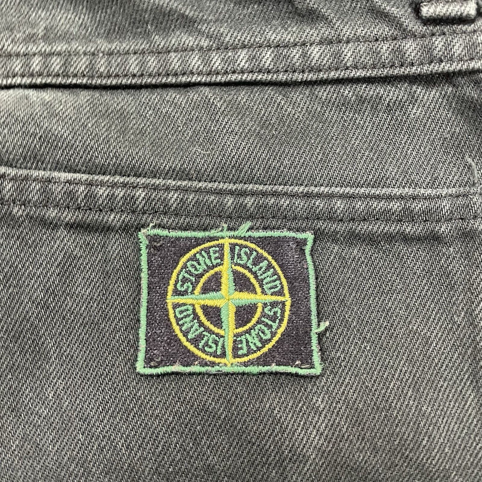 Massimo Osti × Stone Island Women’s Stone Island Green Edge Jeans Vintage Retro 90s W26” Size 26" / US 2 / IT 38 - 4 Thumbnail