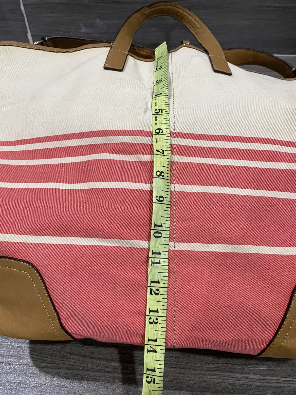Coach Coach Hadley Variegated Striped Duffle Bag Size ONE SIZE - 19 Thumbnail