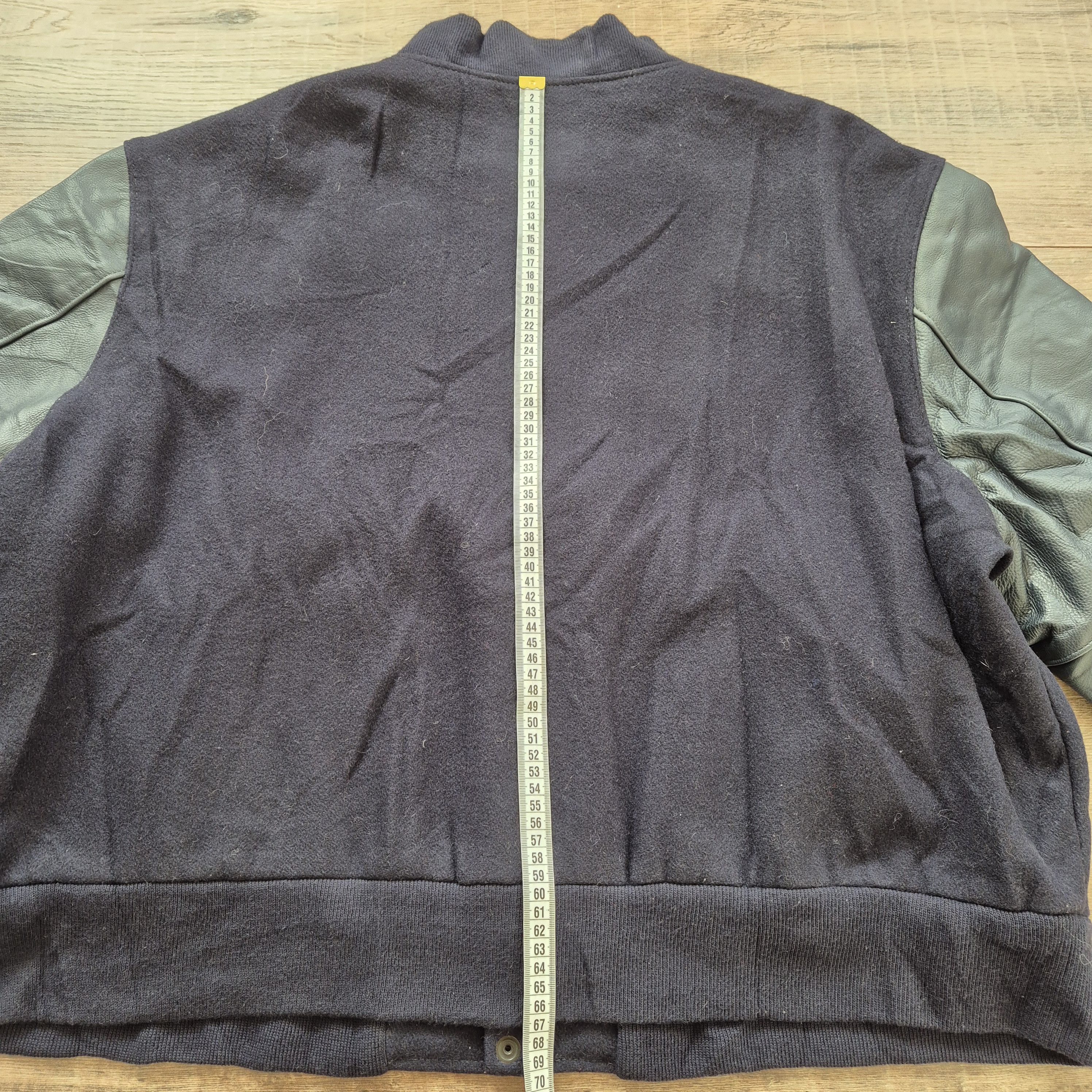 Reed Leather Varsity Jacket Wool Leather, Premium Vintage