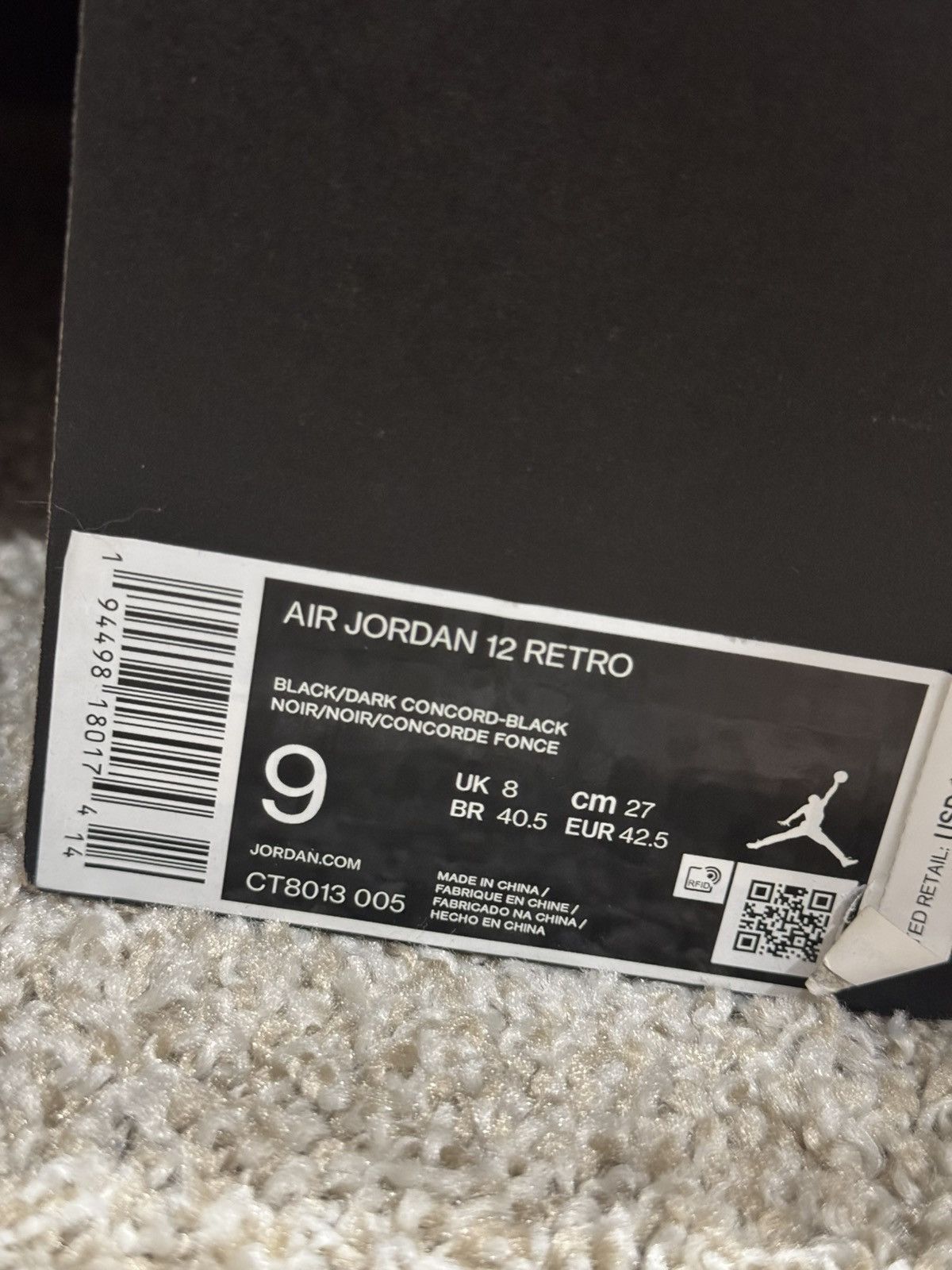 Jordan Brand Jordan 12 Purple Concord Size US 9 / EU 42 - 9 Thumbnail