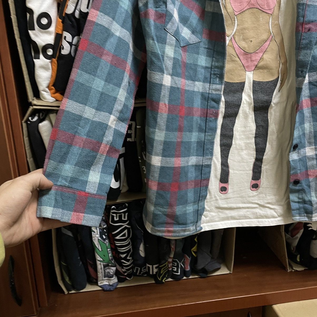 Vintage Vintage 90s Plaid Flannel Shirt Graphic Checkered Blue S Size US S / EU 44-46 / 1 - 3 Thumbnail