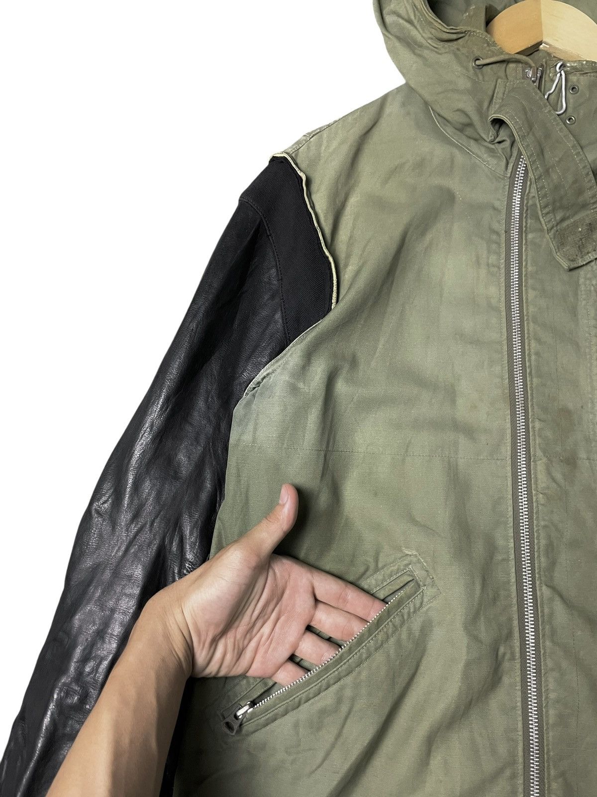 Jun Takahashi Rare Undercover Sleeve Leather Army Jacket (55) Size US S / EU 44-46 / 1 - 7 Thumbnail