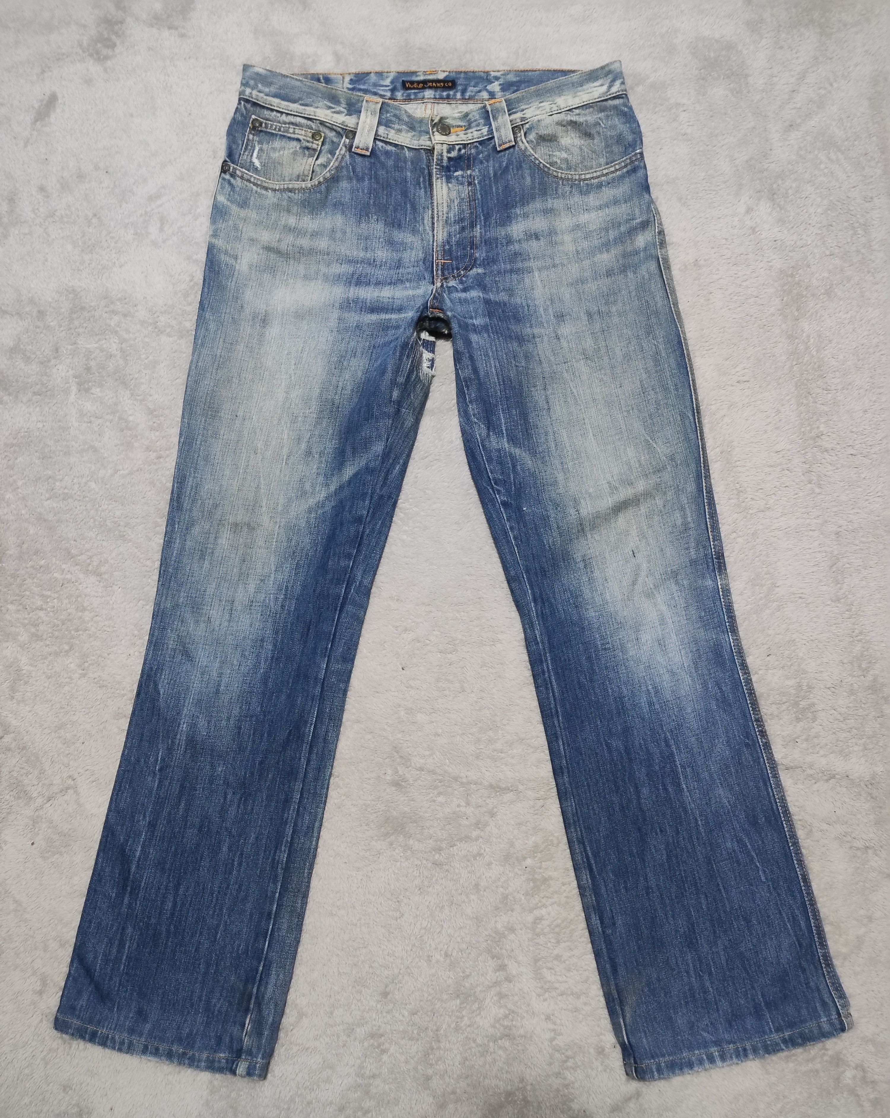 Nudie Jeans Vintage Distressed Nudie saltwater blue Italy made Size US 34 / EU 50 - 1 Thumbnail