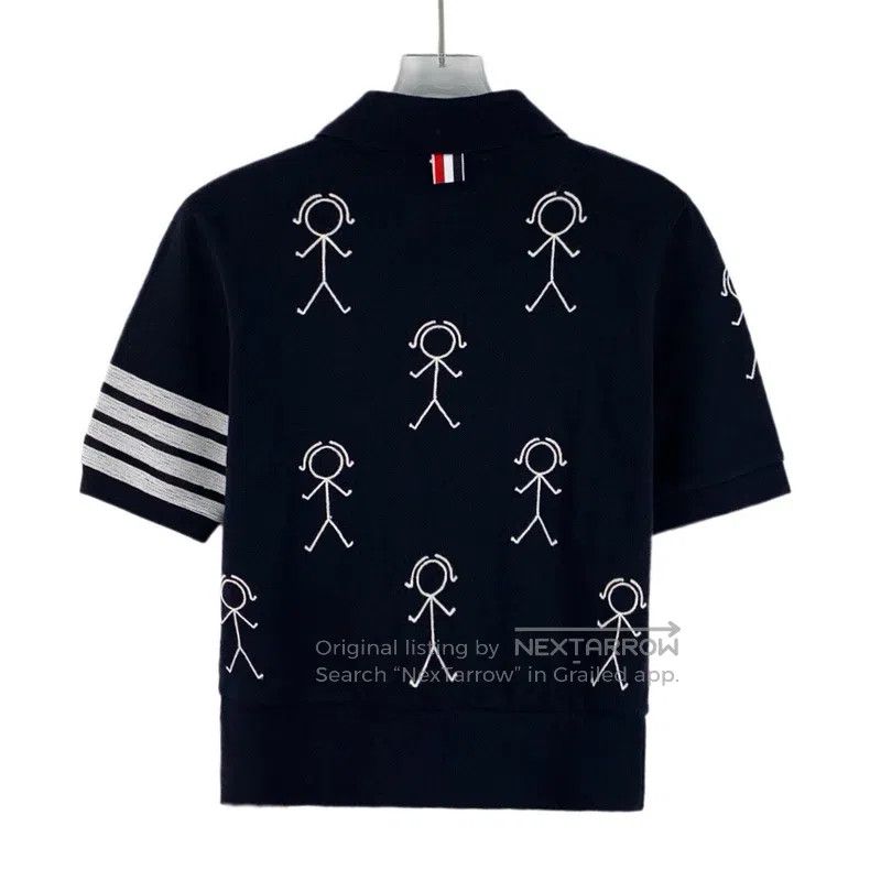 Thom Browne Thom Browne Single-button short-sleeved polo shirt Size XS / US 0-2 / IT 36-38 - 2 Thumbnail