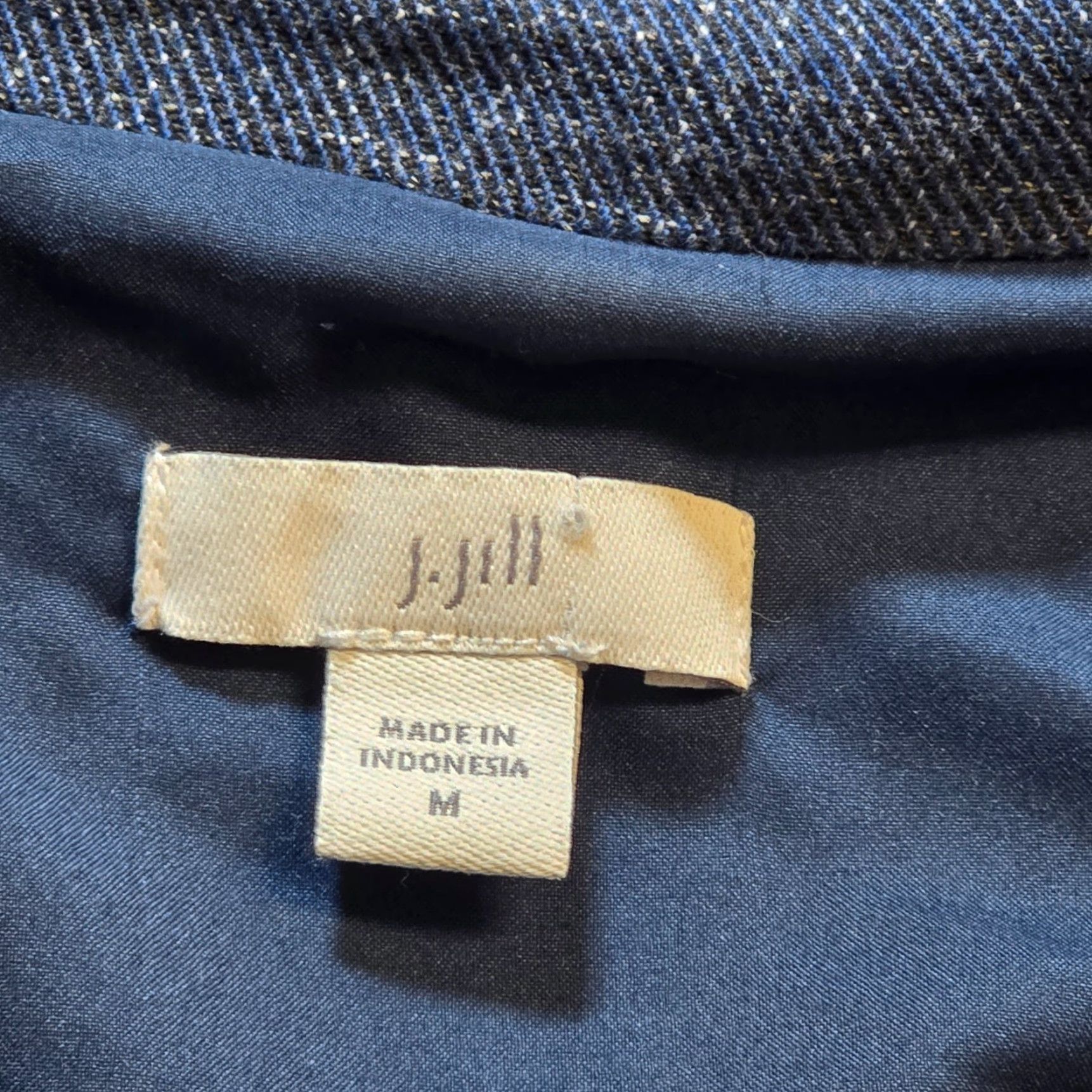 J. Jill J. Jill Jacket Blazer Womens Size M Blue 3/4 Sleeve Open Casual Capsule Basic Jacket Size M / US 6-8 / IT 42-44 - 4 Thumbnail