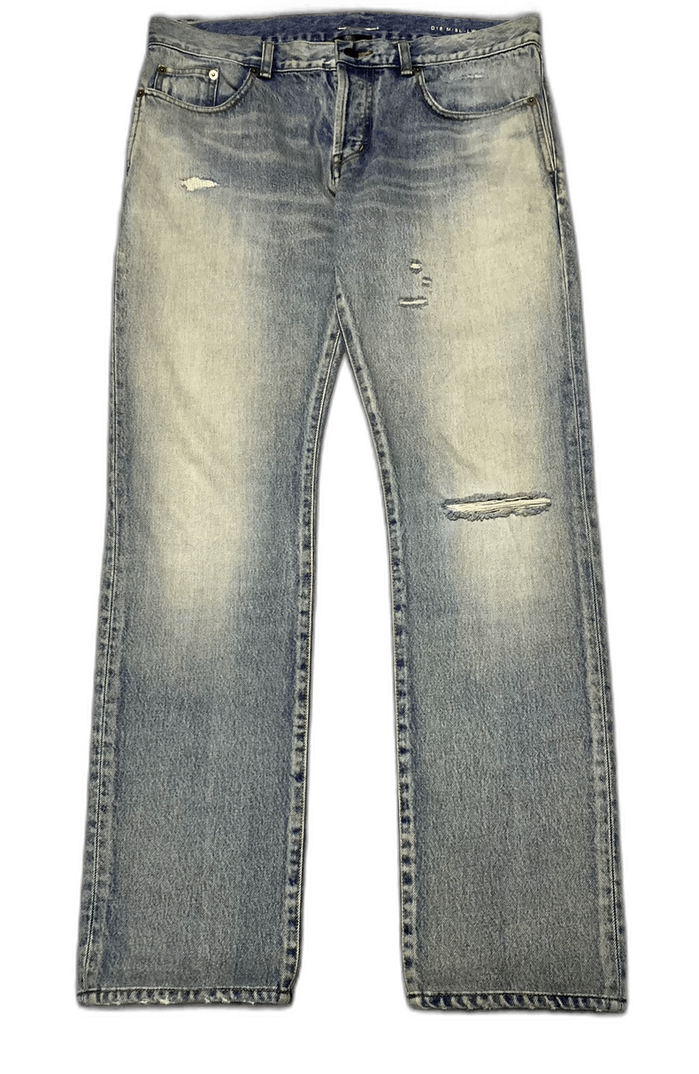 Saint Laurent Paris Saint Laurent Blue Distressed Denim Pants-2507 Size US 31 - 7 Thumbnail