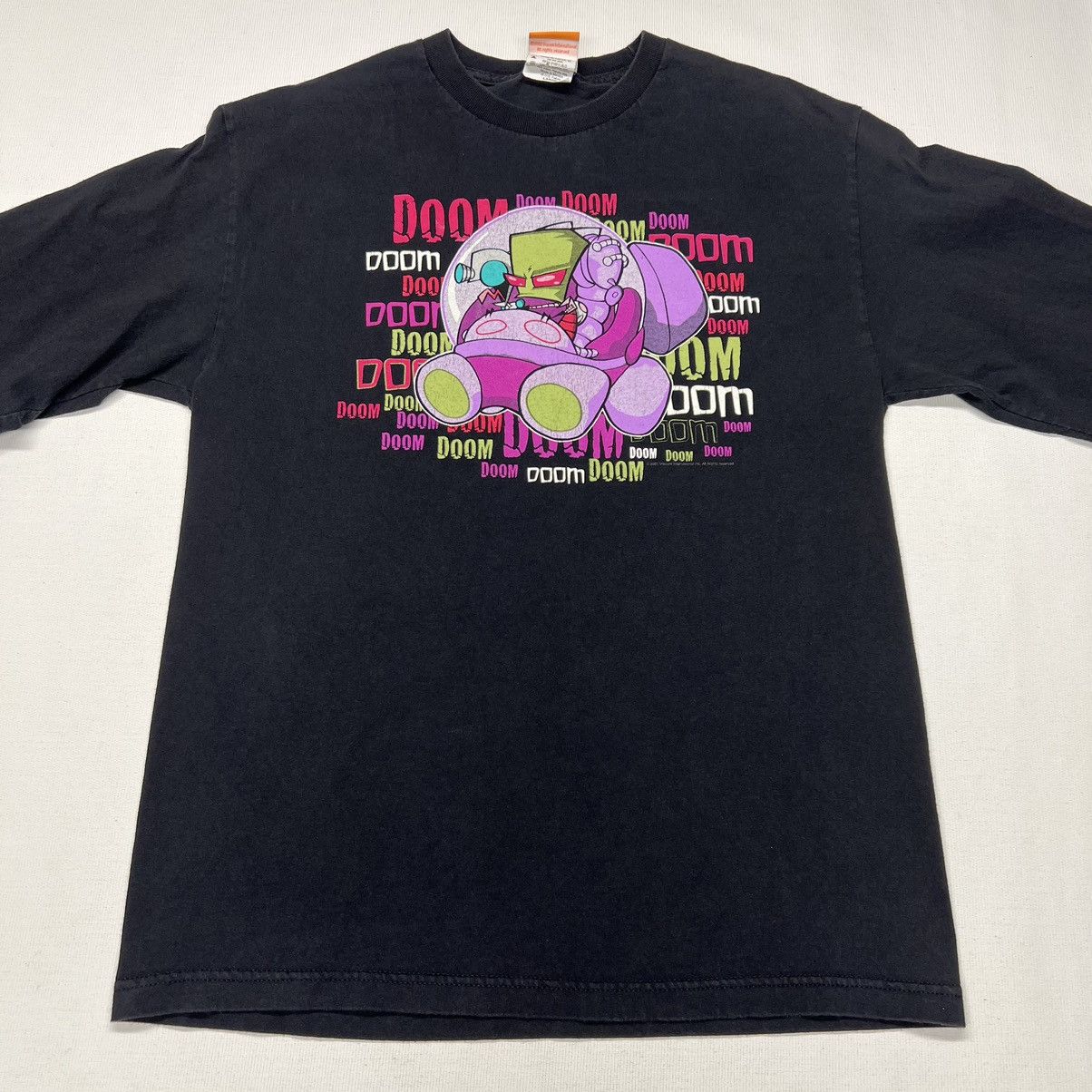 Nickelodeon × Vintage VTG Invader Zim Tee Shirt Black Nickelodeon Viacom Cartoon Size US L / EU 52-54 / 3 - 2 Thumbnail