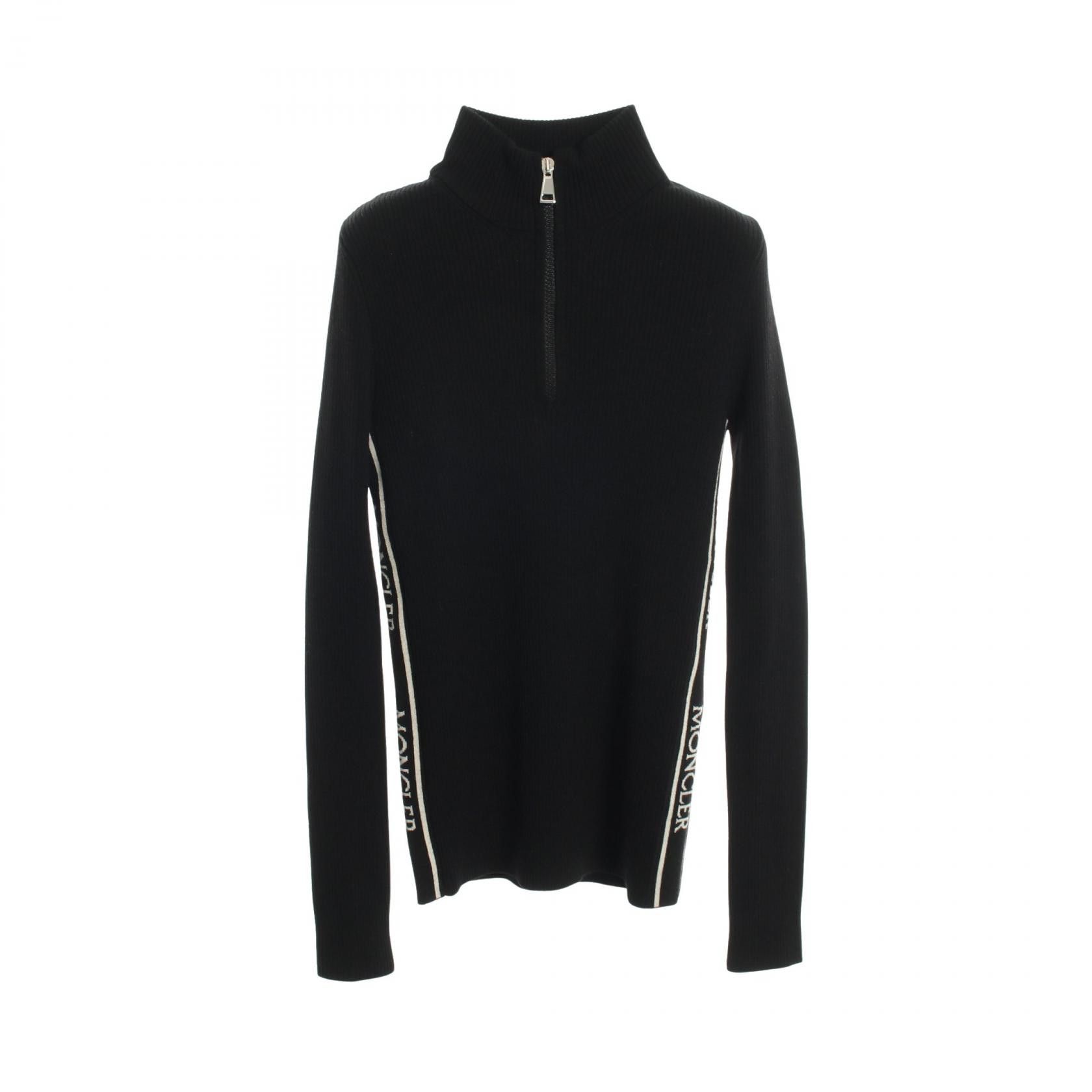Moncler Moncler Moncler Wool Half Zip Knit Top Textile Tops 9F00001 DUTY FREE for USA Size ONE SIZE - 1 Thumbnail