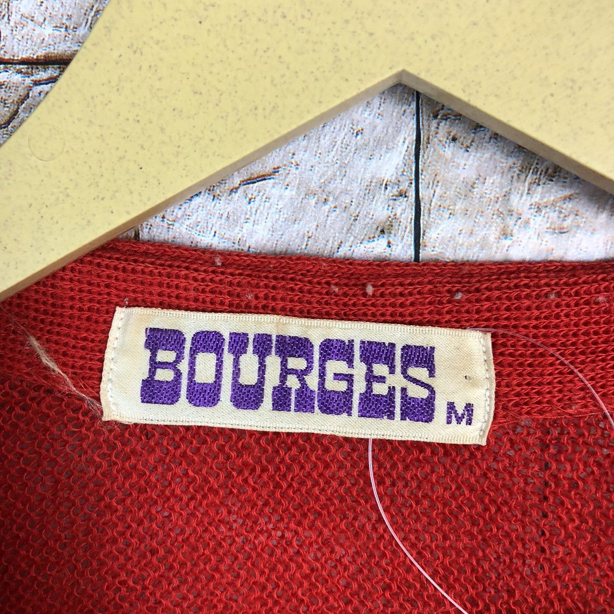 Vintage Boorges Red japan vintage Cardigan Knitwear #A778 Size US M / EU 48-50 / 2 - 9 Thumbnail