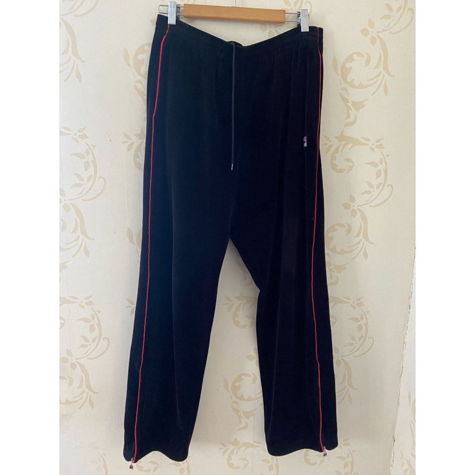 Fila Vintage Y2K FILA Black Velour Track Suit Sweatsuit Men's L Size US 38 / EU 54 - 5 Thumbnail