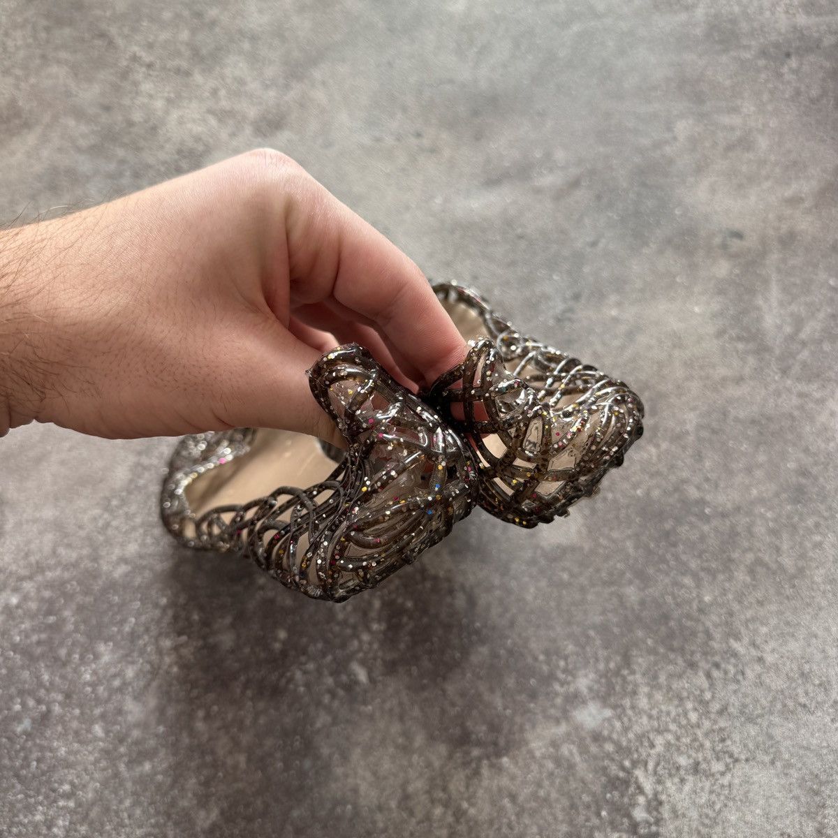 Hysteric Glamour Anglomania Y2K Transparent Glitter Jelly Flats Mesh Ballet Size US 9 / IT 39 - 8 Thumbnail