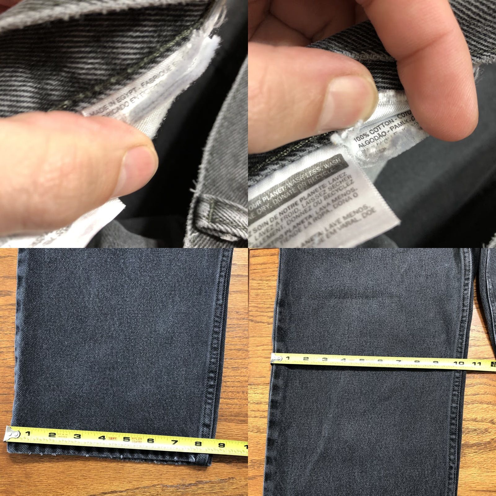 Levi's Levi's 550 Jeans Straight Mens 38x30 Black Denim 100% Cotton Relaxed Fit Belt Loops Zipper 5-Pocket Western USA Classic 80s 90s Mens Size US 38 / EU 54 - 8 Thumbnail