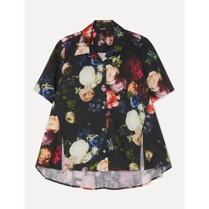 Adam Lippes Adam Lippes Putnam & Putnam Floral Printed Trapeze Blouse Size XS / US 0-2 / IT 36-38 - 8 Thumbnail