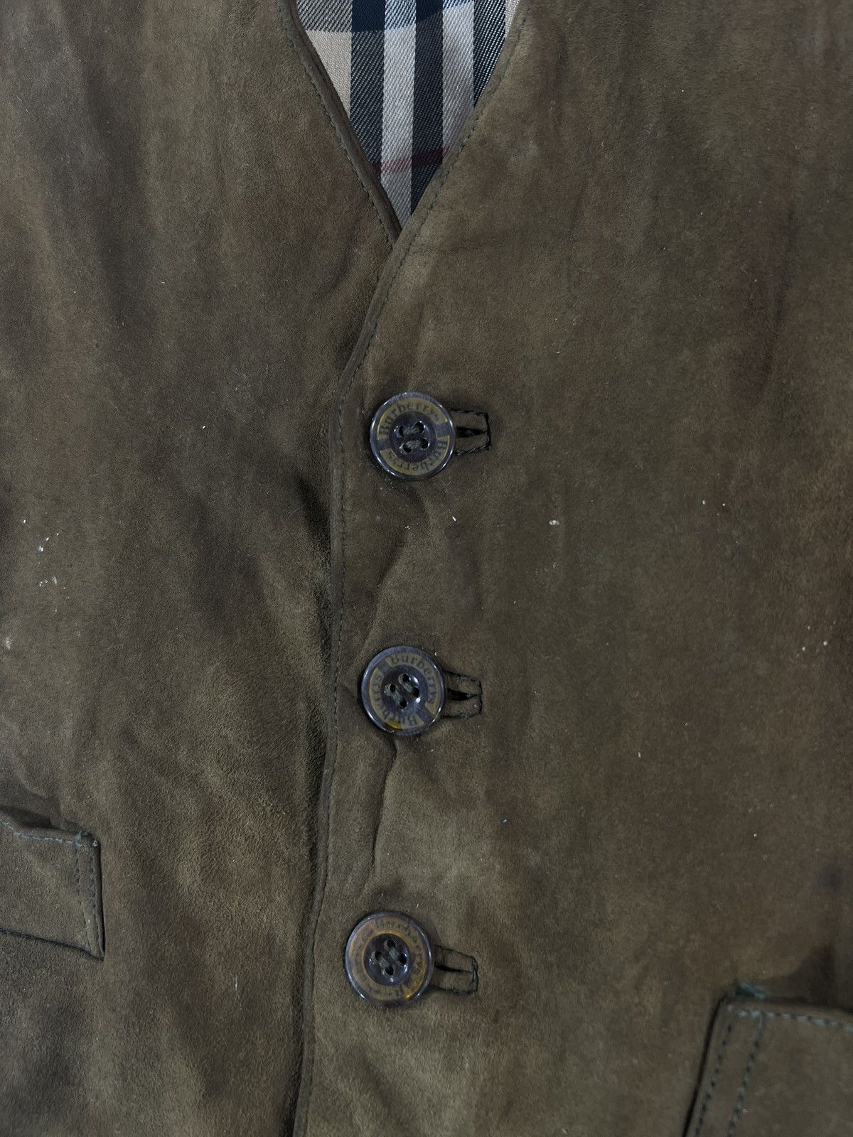 Burberry Vintage Burberry Nova Check Vest Mix Leather In Front Size US M / EU 48-50 / 2 - 7 Thumbnail