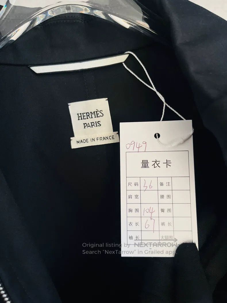Hermes Hermes Black Simple Belted Trench Coat Size XS / US 0-2 / IT 36-38 - 6 Thumbnail