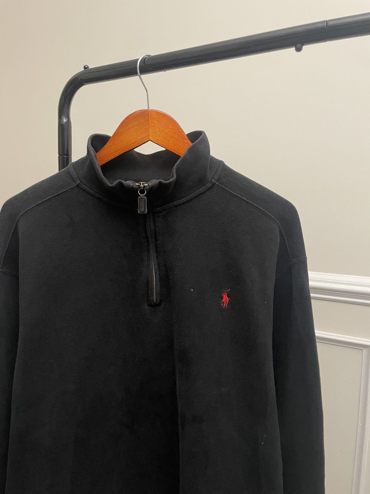 Vintage 90s Polo Ralph Lauren Cropped Quarter Zip Sweatshirt