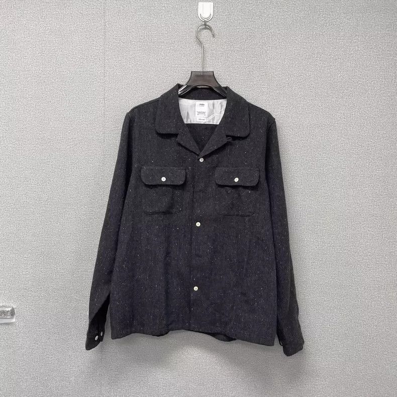 Visvim visvim 23aw New Long Sleeve Shirt in Black Wool Duffel shir Size US XL / EU 56 / 4 - 1 Thumbnail