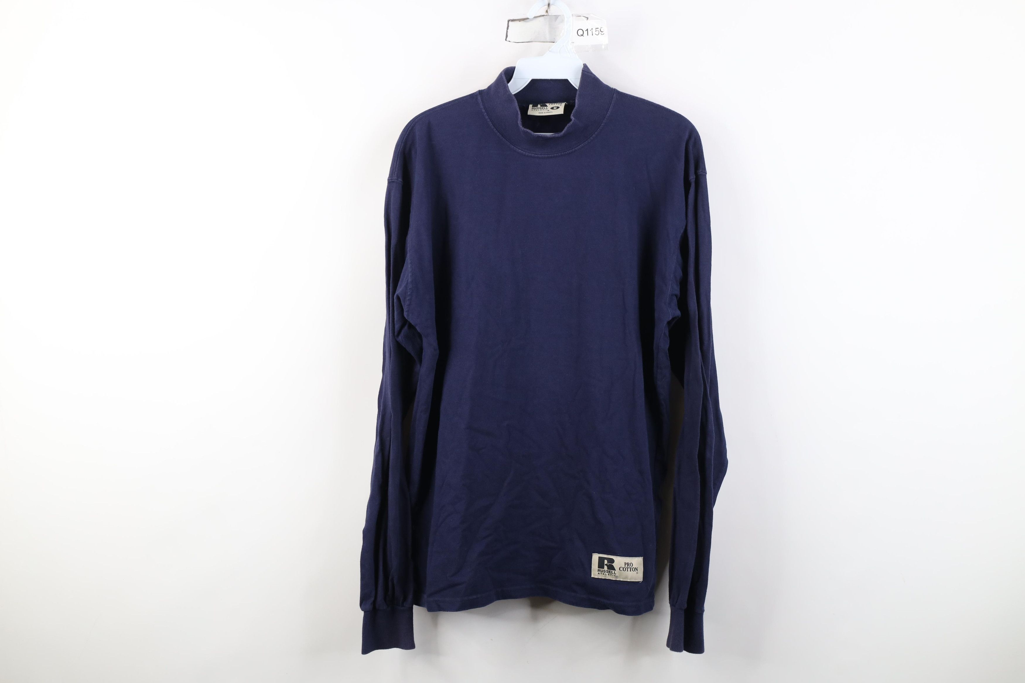Russell Athletic Vintage 90s Y2K Russell Athletic Blank Mock Neck T-Shirt Size US M / EU 48-50 / 2 - 1 Thumbnail