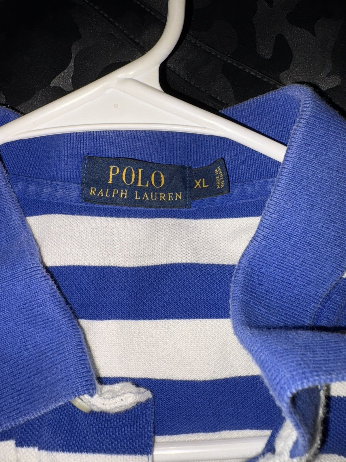 Polo Ralph Lauren Polo Ralph Lauren (VINTAGE) blue/white stripes Size US XL / EU 56 / 4 - 3 Thumbnail