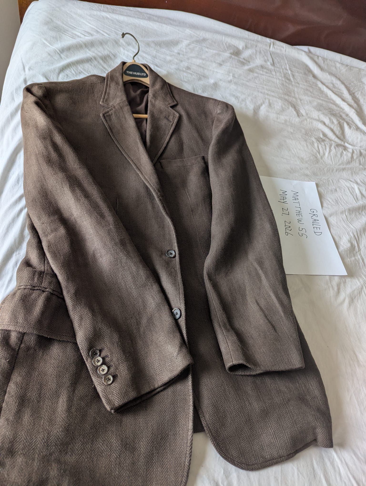 Ralph Lauren Vintage Hair bone Linen Blazer Size 44L - 5 Thumbnail