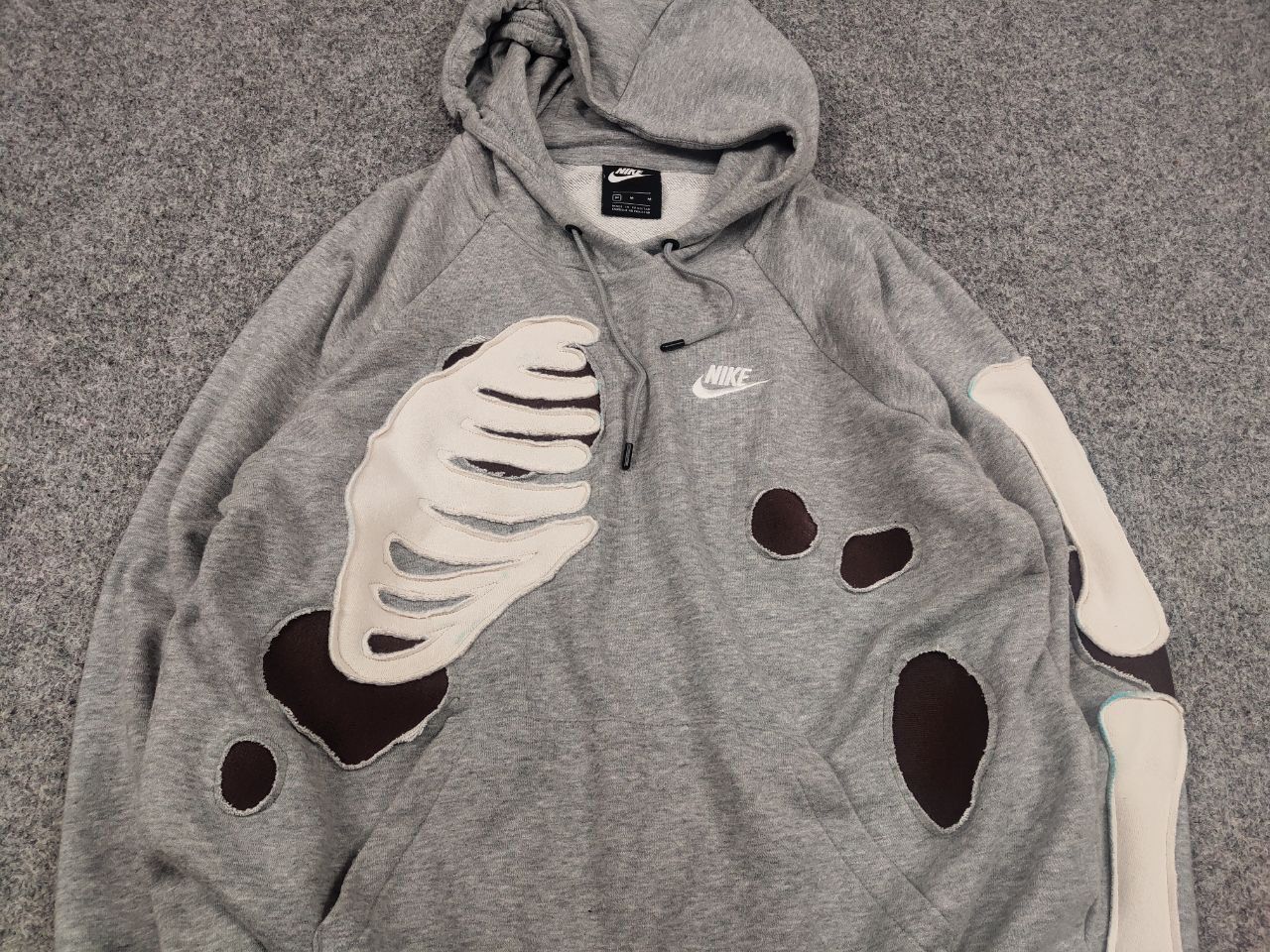 Nike Rare nike skeleton Logo vintage reworked Hoodie Y2K Style Size US S / EU 44-46 / 1 - 4 Thumbnail