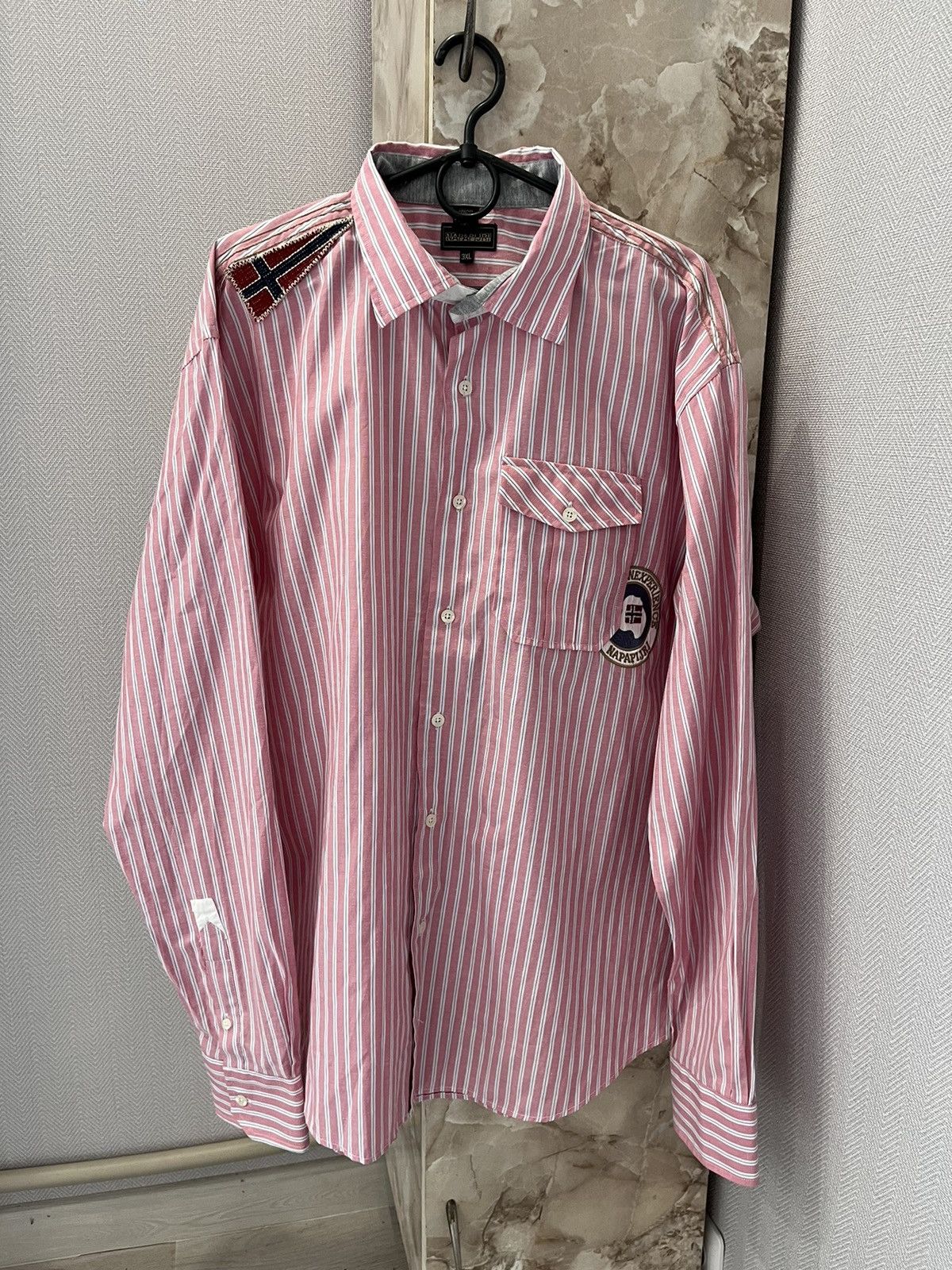 Napapijri Napapijri shirt striped oversized overshirt vintage Size US XXL / EU 58 / 5 - 1 Thumbnail