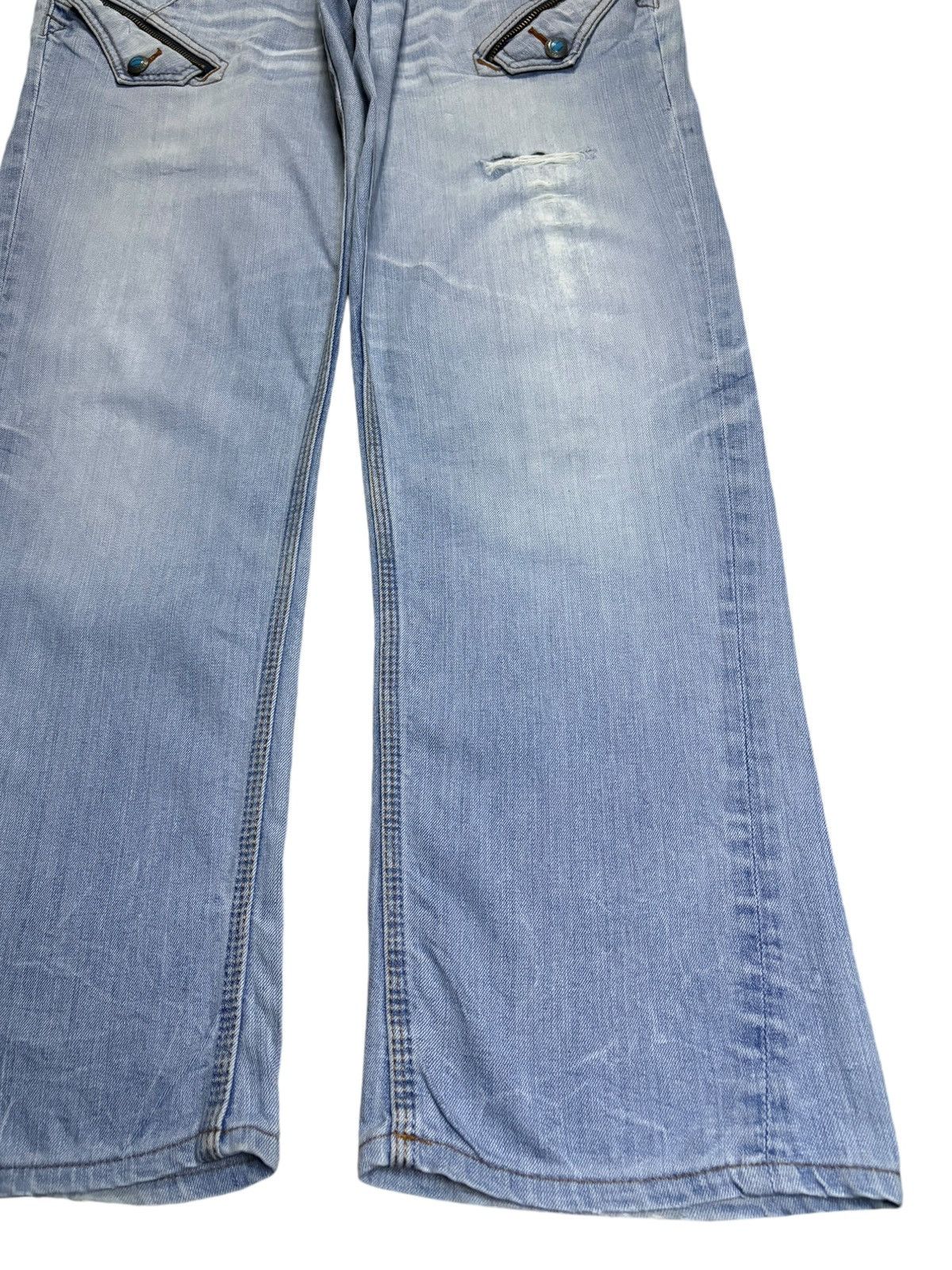 Japanese Brand × Nicole Club Vintage Nicole Club Light Wash Tactical Style Baggy Jeans Size US 35 - 7 Thumbnail