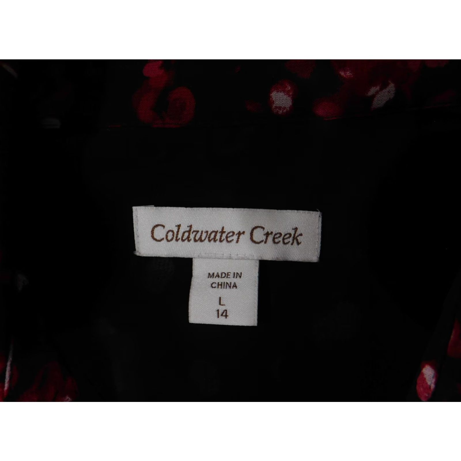 Coldwater Creek Coldwater Creek Shirt Womens Large Black Red Pintuck Button Front Long Sleeve Shirt Size L / US 10 / IT 46 - 6 Thumbnail