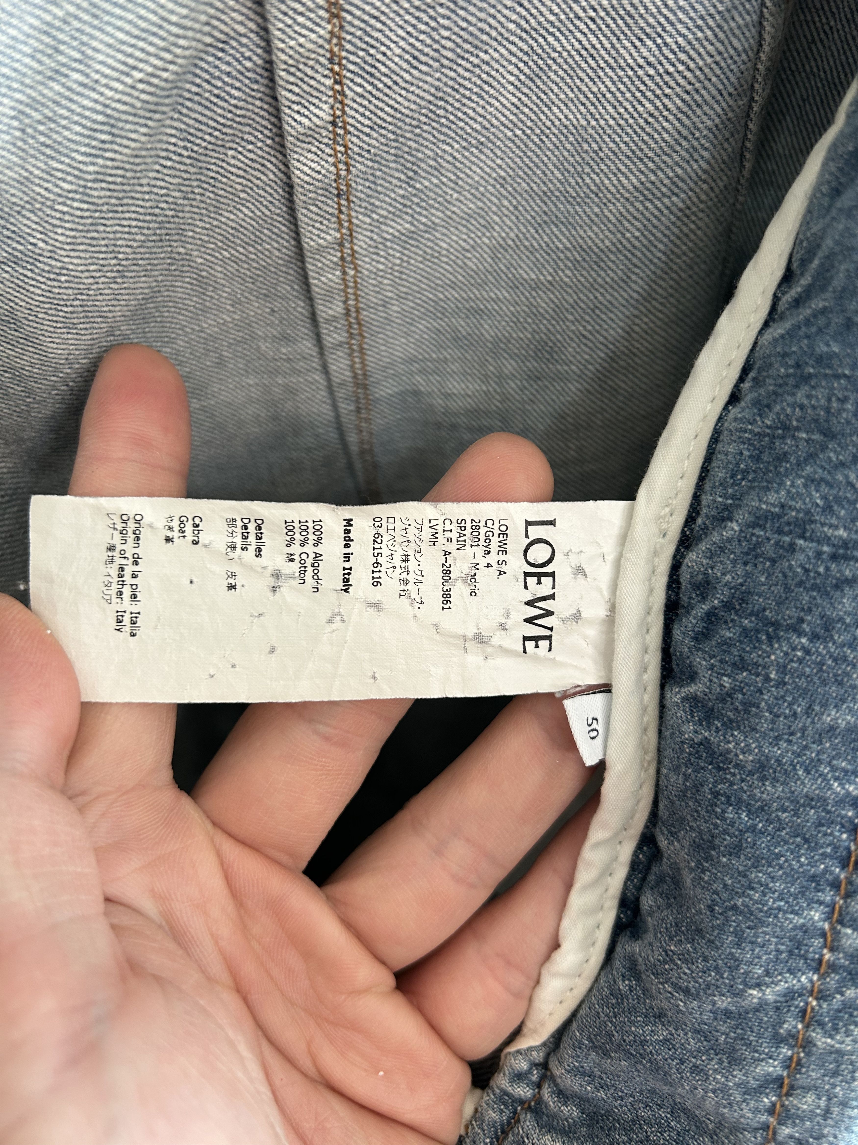 Loewe LOEWE Fold-Over Denim Pants Size US 34 / EU 50 - 10 Thumbnail