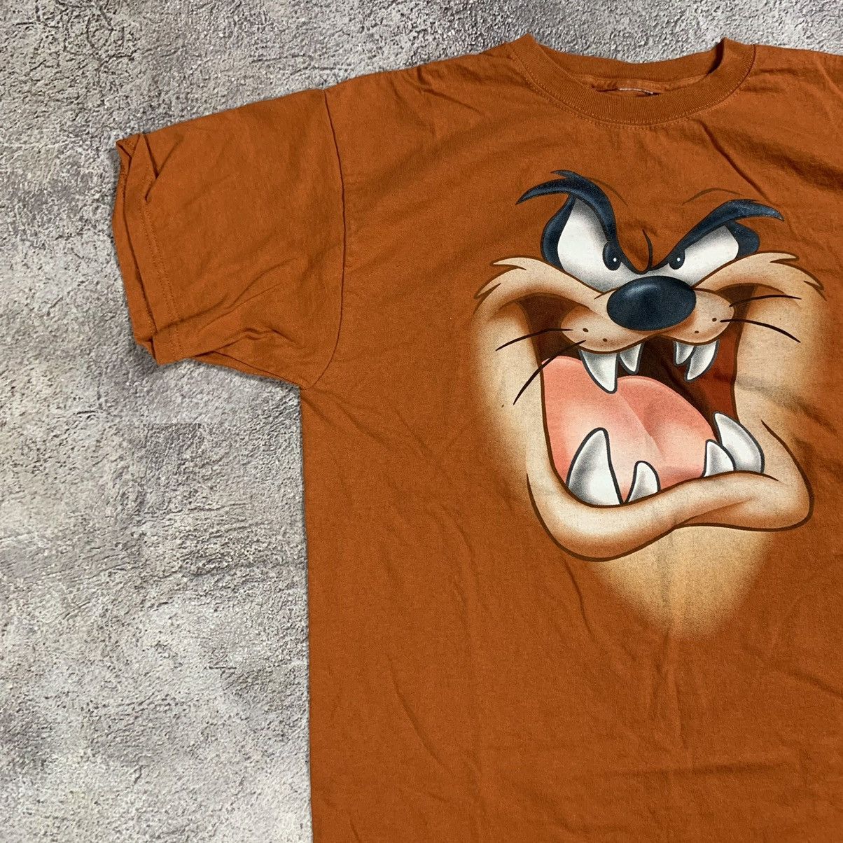 Band Tees VINTAGE Y2K TAZ TASMANIAN DEVIL FACE CREEPY WARNER BROS. Size US M / EU 48-50 / 2 - 4 Thumbnail