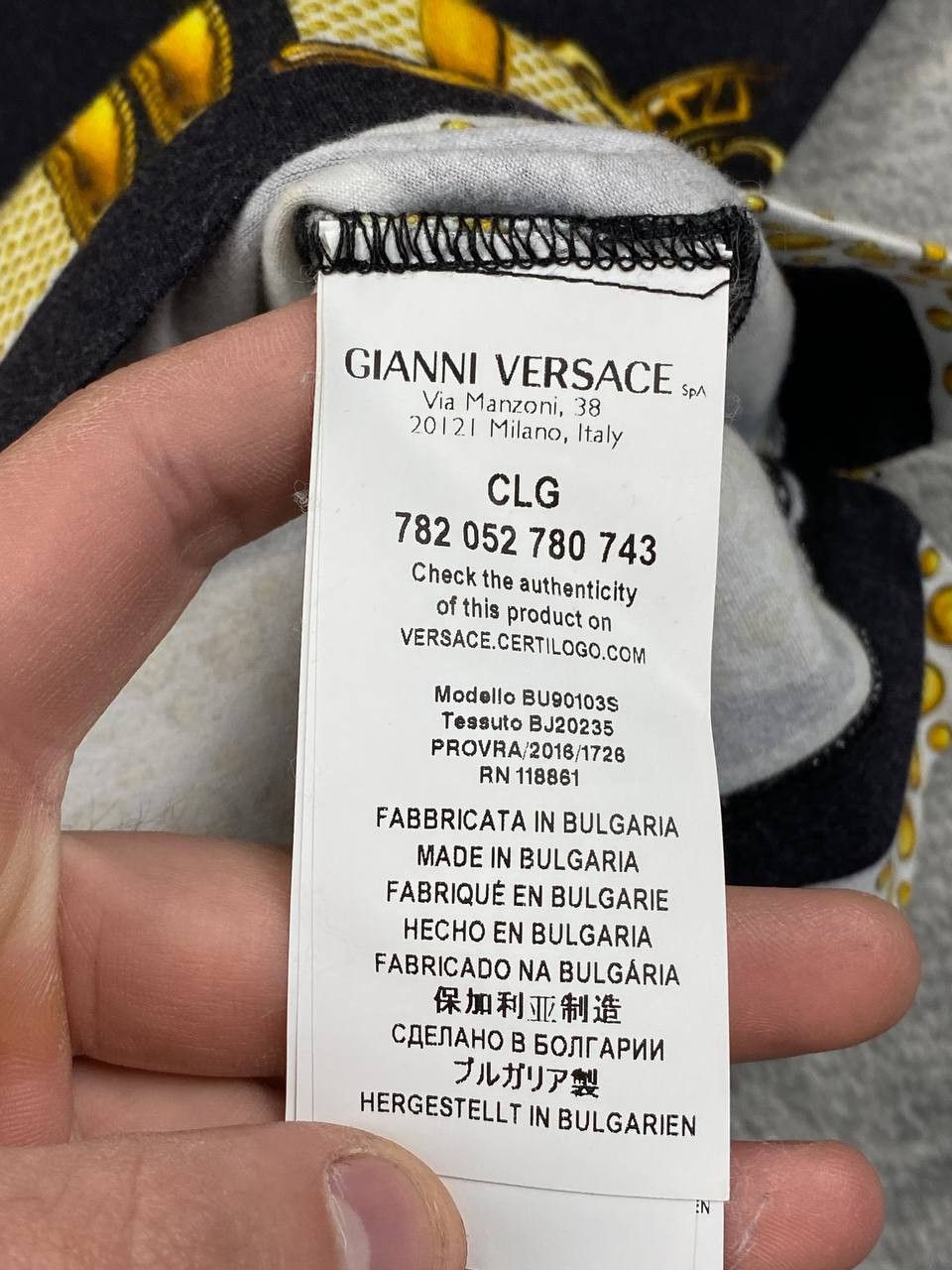 Versace Versus Versace Baroque Big Logo T-Shirt Men Size S Size US S / EU 44-46 / 1 - 7 Thumbnail
