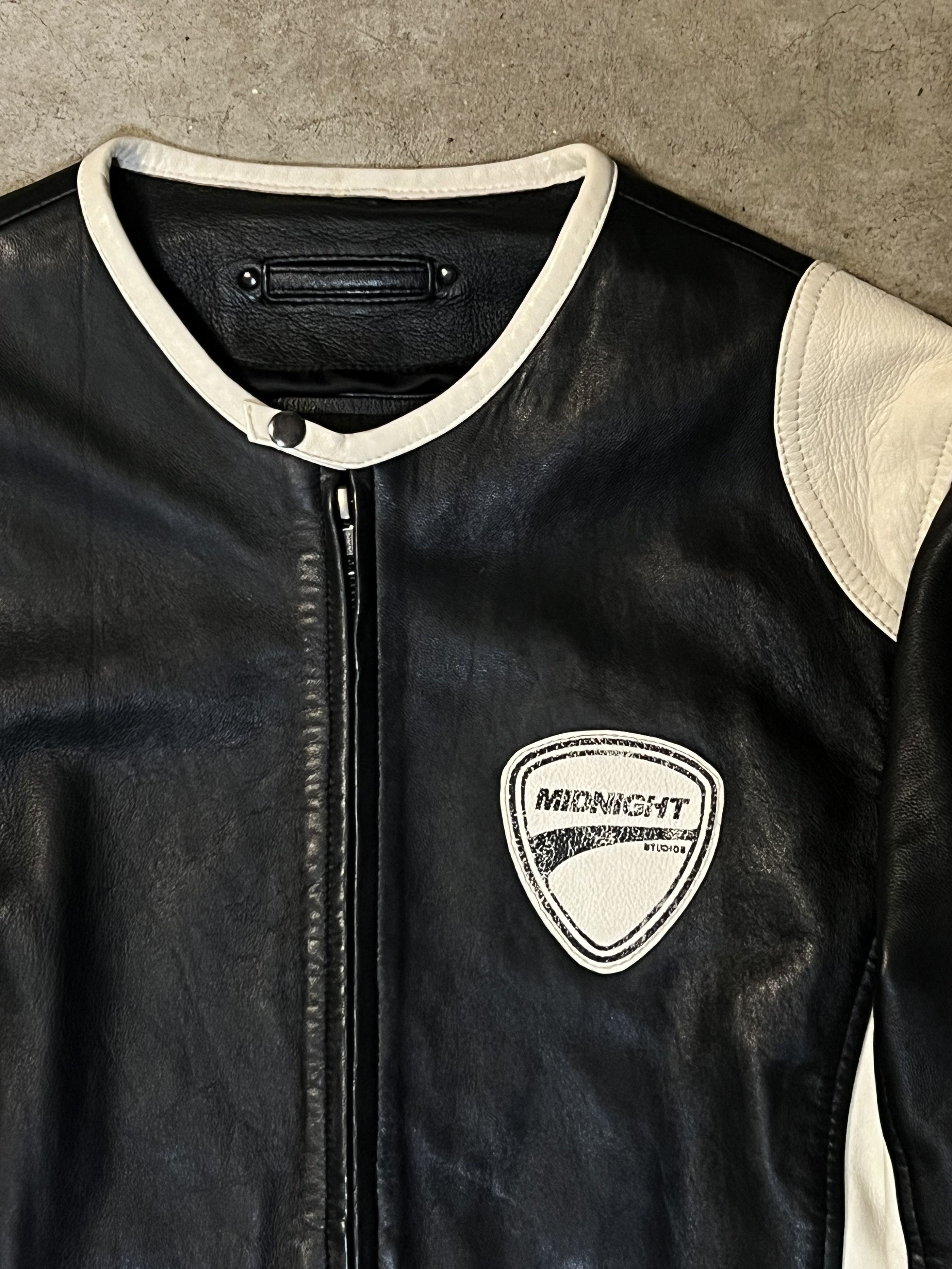 Midnight Studios MIDNIGHT STUDIOS "SUICIDE MOTO" CALF LEATHER BIKERS JACKET Size US M / EU 48-50 / 2 - 2 Thumbnail