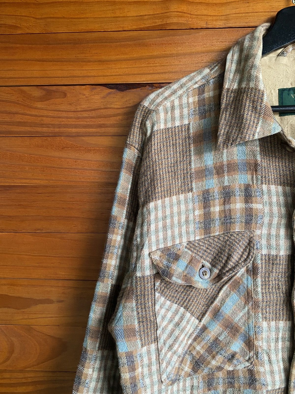 Valentino Vintage Valentino Jeans Patchwork Multi Check Overshirt Size US M / EU 48-50 / 2 - 9 Thumbnail