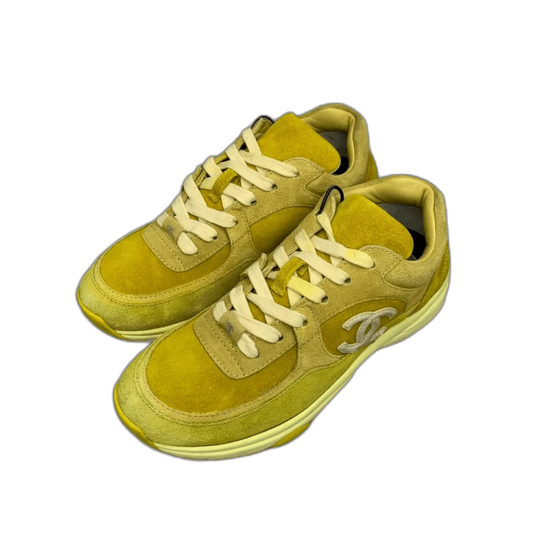 Chanel Chanel Yellow Suede Sneakers Size 36 -2505 Size US 6 / IT 36 - 1 Thumbnail