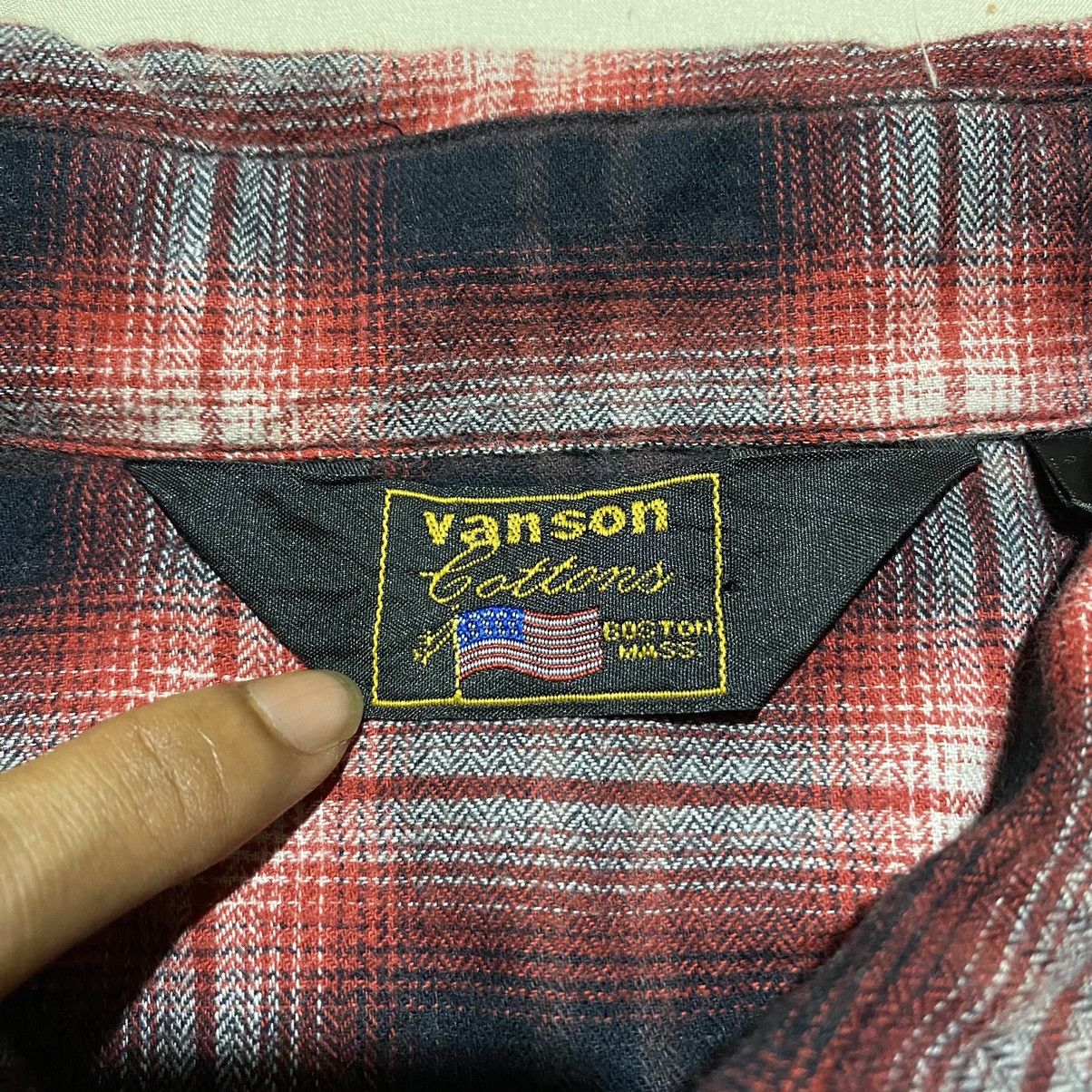 Vanson Leathers Vintage VANSON LEATHERS x T.F.O.A Flannel Shirt Button Ups Size US L / EU 52-54 / 3 - 8 Thumbnail