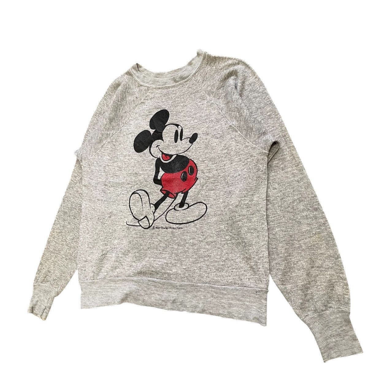Mickey Mouse Vintage 70s Mickey Mouse Heather Gray Triblend Crewneck Size US M / EU 48-50 / 2 - 2 Thumbnail