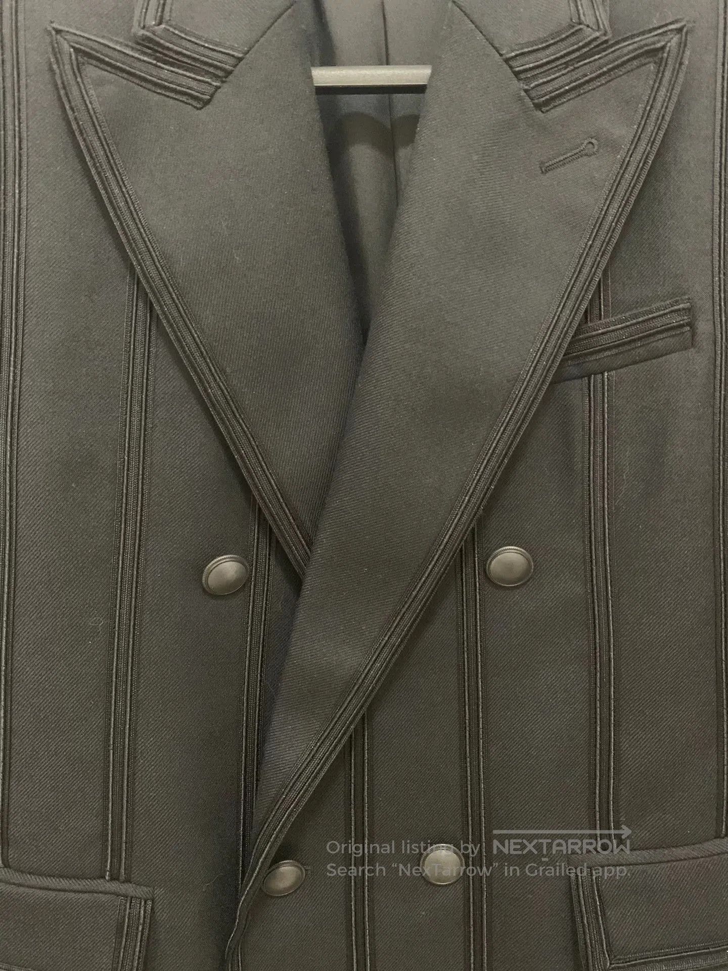 Saint Laurent Paris Saint Laurent Black Double-Breasted Blazer. Size US S / EU 44-46 / 1 - 5 Thumbnail