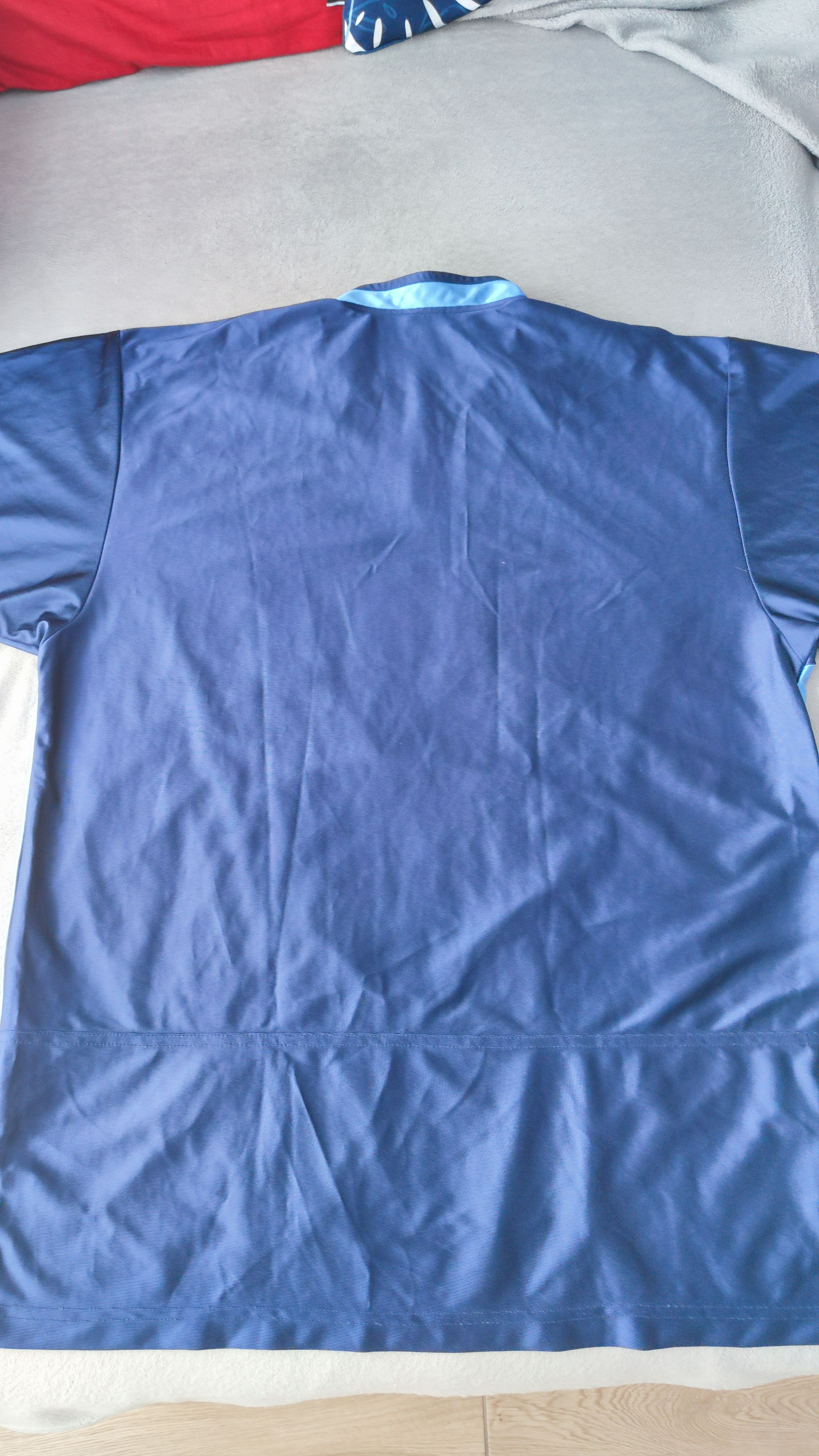 Nike × Vintage Vintage 90s Rare Nike Big Logo Jersey T-Shirt 1/4 Zip Size US L / EU 52-54 / 3 - 8 Thumbnail