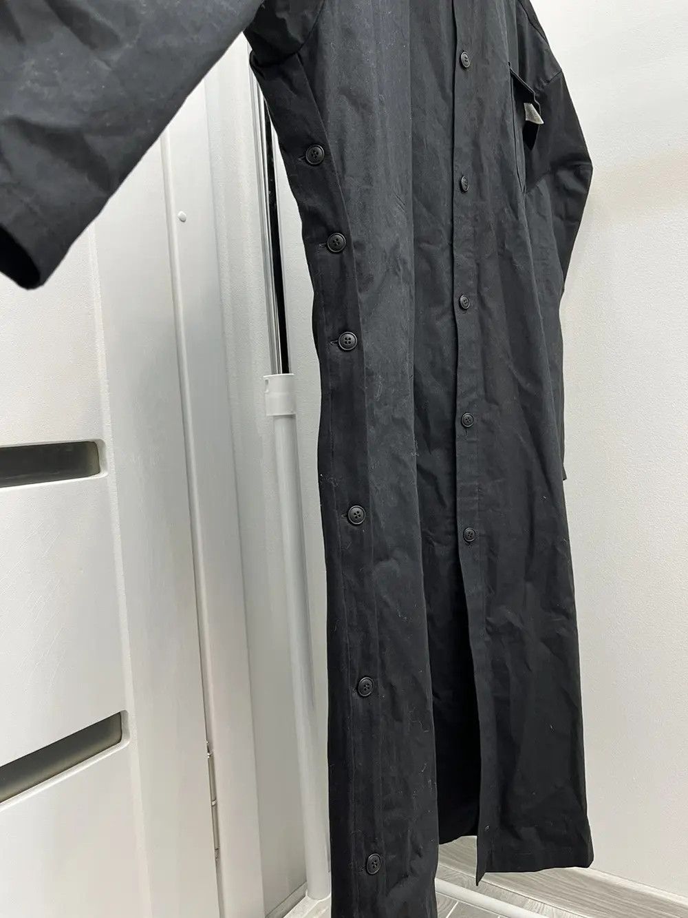 Japanese Brand Yohji Yamamoto B Line Long Light Button Up Coat Jacket Size US S / EU 44-46 / 1 - 4 Thumbnail