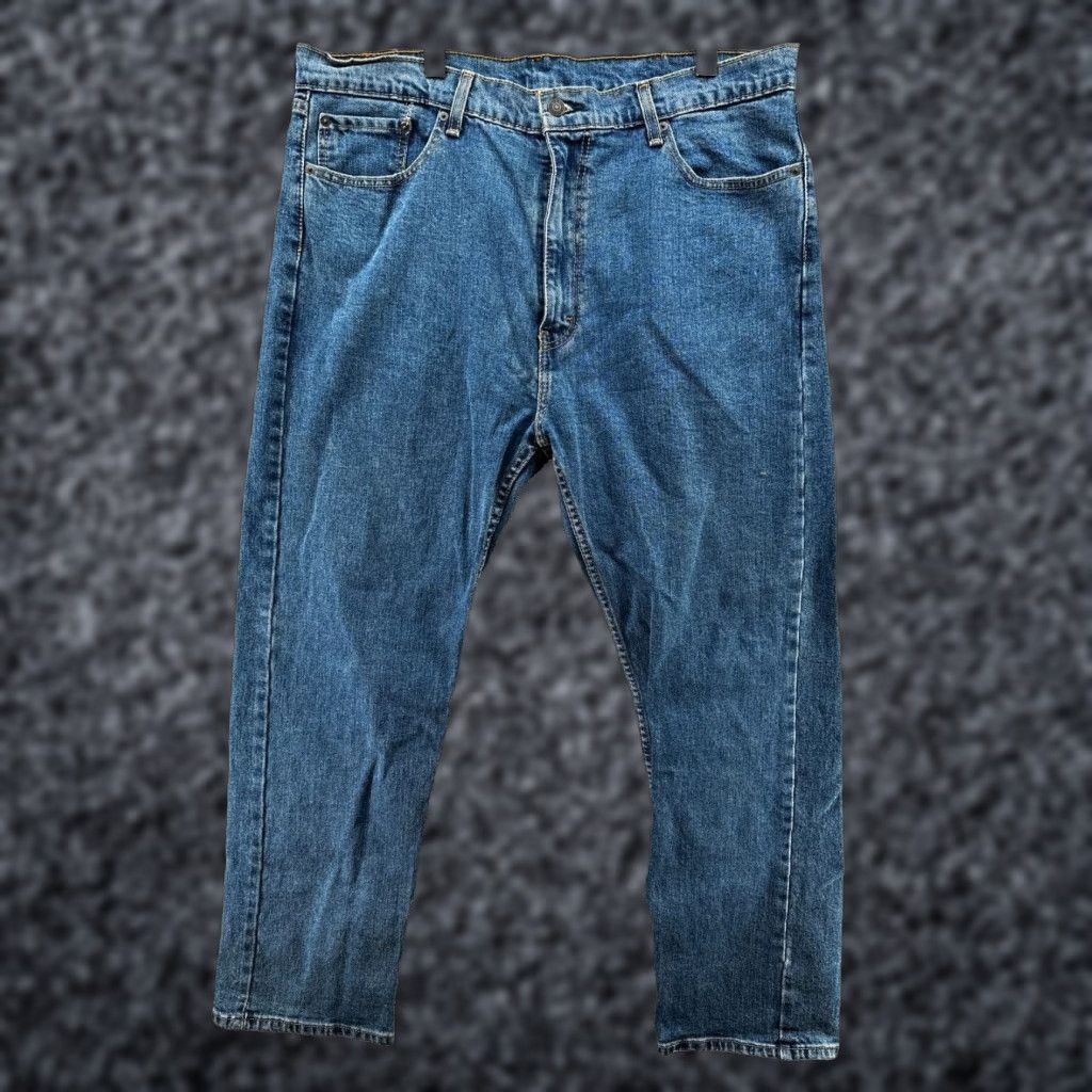 Levi's Levi's 505 Jeans Mens 40x30 Blue Medium Wash Cotton Regular Straight Style Jeans Size US 40 / EU 56 - 1 Thumbnail