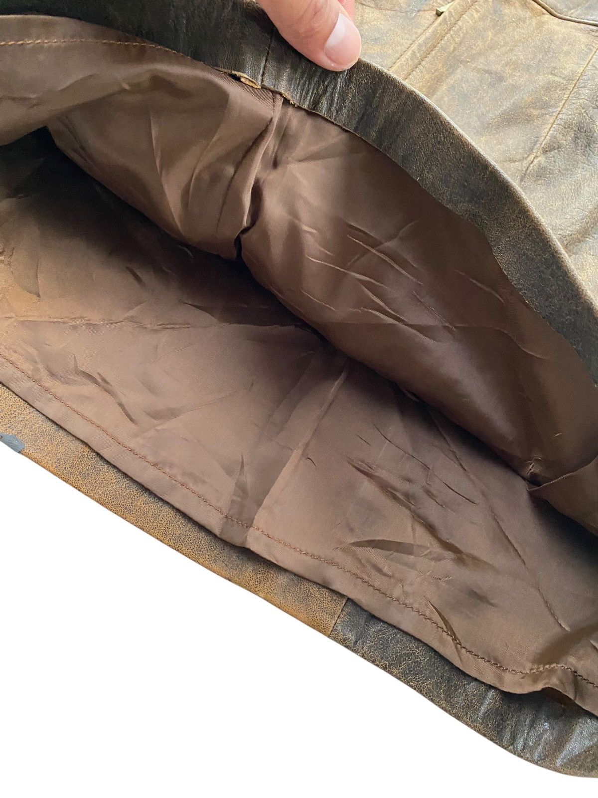 Genuine Leather × Japanese Brand × Vintage Vtg Leather Skirt Pou Let Size M / US 6-8 / IT 42-44 - 7 Thumbnail